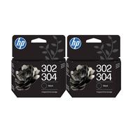 Genuine 2x HP 302 Black Ink Cartridge (B7RT7AE) For Officejet 4654 All-in-One