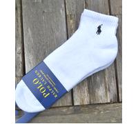 GENUINE 3 PAIRS POLO RALPH LAUREN Trainer Cushioned SPORT SOCKS White RL7