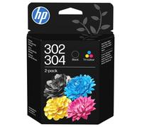 HP 302/304 Black/Tri-Color Original Ink Cartridge 2-Pack (B82L1AE)- Works printers: DeskJet 1110, 2130, 3630, 2600 & 3700 series, OfficeJet 3830, 4650, ENVY 4520, 5020, 5030, 5032