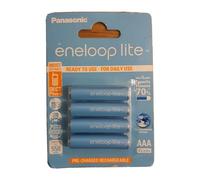 GENUINE 4 Panasonic Eneloop Lite AAA HR03 NiMH Rechargeable Batteries 550mAh