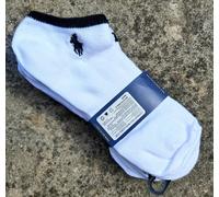 GENUINE 6 PAIRS POLO RALPH LAUREN White Low Cut No Show UK 3-8 36-42 SOCKS RL13c