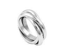 Genuine 925 Sterling Silver 3 Band Russian Wedding Ring(O)