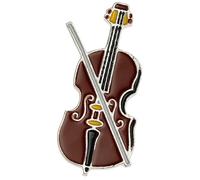Genuine Abalone Shell Mother of Pearl Pin Badge or Lapel Pin In Snowflake Cello Drum Kit Guitar Horse Dog Cat Paw Lemur Sheep Butterfly for Men Women - Gift Packed (Cello)