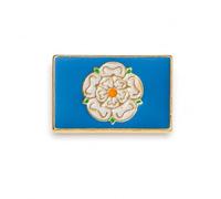 Genuine Abalone Shell Mother of Pearl Pin Badge or Lapel Pin In Snowflake Cello Drum Kit Guitar Horse Dog Cat Paw Lemur Sheep Butterfly for Men Women - Gift Packed (Yorkshire Flag)