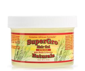 Genuine African Formula SuperGro Hair Gel with Extra Hold - For Braiding, Locking, Instant Edge Control, Twisting, Retwisting - Natural Grip Jam for Neat Shining - Braid, Loc Care Gel with Black