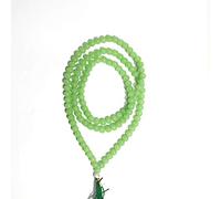 Genuine And Natural Parrot Green Hakik Akik (Agate) Mala Lab Tested For Protection From Evil Eye-B085S4B9-DNM