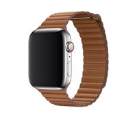 Genuine Apple 42mm/44mm/45mm Leather Loop Watch Band Strap Medium Saddle Brown