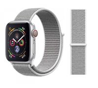 Genuine Apple 44mm/45mm/46mm Nylon Sport Loop Watch Band - Seashell (Silver)