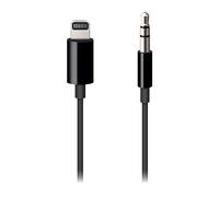 GENUINE APPLE LIGHTNING TO 3.5MM AUDIO JACK CABLE ADAPTER - BLACK A1879