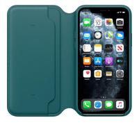 Genuine Apple Leather iPhone 11 Pro Wallet Folio Case / Cover - Peacock (Green)