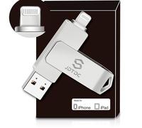 Genuine Apple MFi Certified 128GB iPhone Photo Stick - 3-in-1 Flash Drive with Lightning, USB-C & USB 3.0 External Memory Storage Thumb Drive for iPhone 17/16/15/14, iPad, Android & PC, Real Capacity