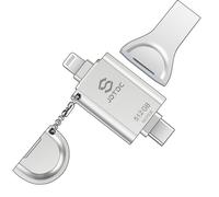Genuine Apple MFi Certified iPhone Flash Drive 512GB Real Capacity, One-Click Encrypted Auto Backup Photo Stick, Securely Store & Transfer Photos, Videos, Contacts, Files For iPhone,iPad, Android & PC