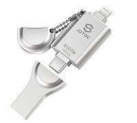 Genuine Apple MFi Certified iPhone Flash Drive 512GB - Real Capacity - One-Click Encrypted Auto Backup Photo Stick, Securely Store & Transfer Photos, Videos, Contacts, Files For iPhone/iPad/Android/PC