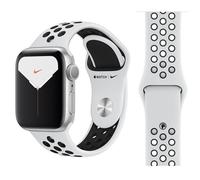 Genuine Apple Nike 44mm/45mm/46mm Sport Loop Watch Band - Pure Platinum / Black