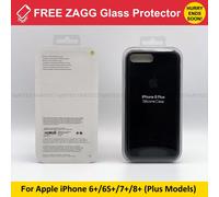 Genuine Apple Silicone Case Back Cover for iPhone 6+ 6S+ 7 Plus 8 Plus - Black
