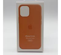 Genuine Apple Silicone Case with MagSafe for iPhone 12 Mini - Kumquat (Orange)