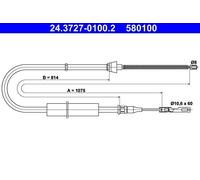 Genuine ATE Brake Cable For Audi A2 00-05 8Z0609721F