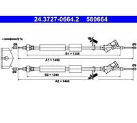 Genuine ATE Brake Cable For Ford FOCUS 04-12 1492822