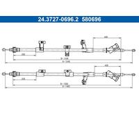 Genuine ATE Brake Cable For Ford FOCUS 10-20 1736814