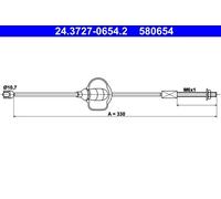 Genuine ATE Brake Cable For Ford FOCUS 99-05 1228027