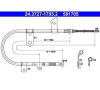 Genuine ATE Brake Cable For Nissan MICRA 92-03 36531-4F100