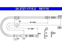 Handbrake Cable For Nissan MICRA 92-03 36531-4F400