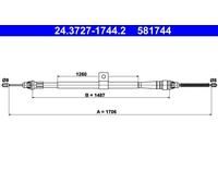 Genuine ATE Brake Cable For Nissan NOTE 11-12 36531-9U00A