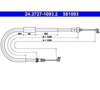 Genuine ATE Brake Cable For Renault CLIO 06-14 8200440525