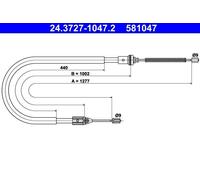 Genuine ATE Brake Cable For Renault CLIO 98-01 7700426006