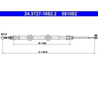 Genuine ATE Brake Cable For Renault KANGOO 08- 8200526870