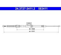 Genuine ATE Brake Cable For Seat LEON 13-20 5Q0609721BD