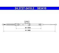 Genuine ATE Brake Cable For Seat LEON 13-20 5Q0609721BE