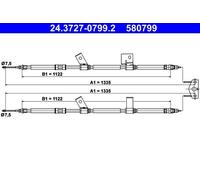Genuine ATE Brake Cable For Vauxhall ADAM 12-19 13450575