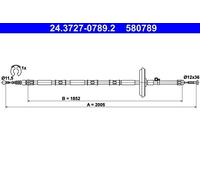 Genuine ATE Brake Cable For Vauxhall INSIGNIA 08-17 522046