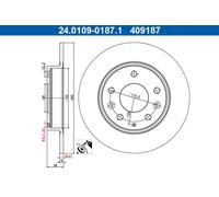 Genuine ATE Brake Disc For Mazda CX-30 19- 3 18- B45G-26-251B