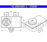 ATE Brake Fluid Reservoir For BMW 5 E12 03.3508-8801.3