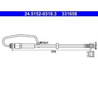 Genuine ATE Brake Hose For Audi A5 16-20 A4 15-20 8W0611708D