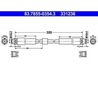 Genuine ATE Brake Hose For Audi A8 02-10 4E0611707A