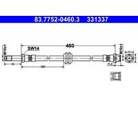Genuine ATE Brake Hose For BMW 3 00-05 34306752400