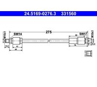 ATE 24.5169-0276.3 Brake hose