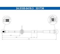 Genuine ATE Brake Hose For Ford FOCUS 10-20 BV61-2C338-BB