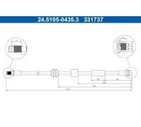 Genuine ATE Brake Hose For Ford KUGA 08-12 8V41-2078-AA