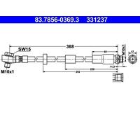 Genuine ATE Brake Hose For Jaguar X-TYPE 03-09