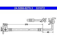 Genuine ATE Brake Hose For Mazda MX-5 98-05 NA75-43-980A