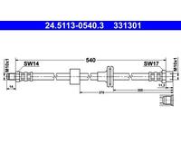Genuine ATE Brake Hose For Mercedes S-CLASS 92-99 A1404200048