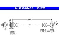 Genuine ATE Brake Hose For Nissan QASHQAI 13- 46210-JD620