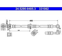 Genuine ATE Brake Hose For Nissan X-TRAIL 01-13 46210-8H51A