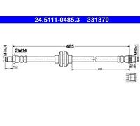 Genuine ATE Brake Hose For Renault KANGOO 08- 462107573R