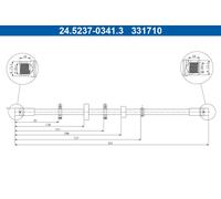 Genuine ATE Brake Hose For VW TRANSPORTER 90-03 7D0611701D
