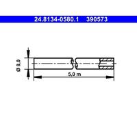 Genuine ATE Brake Line 24.8134-0580.1